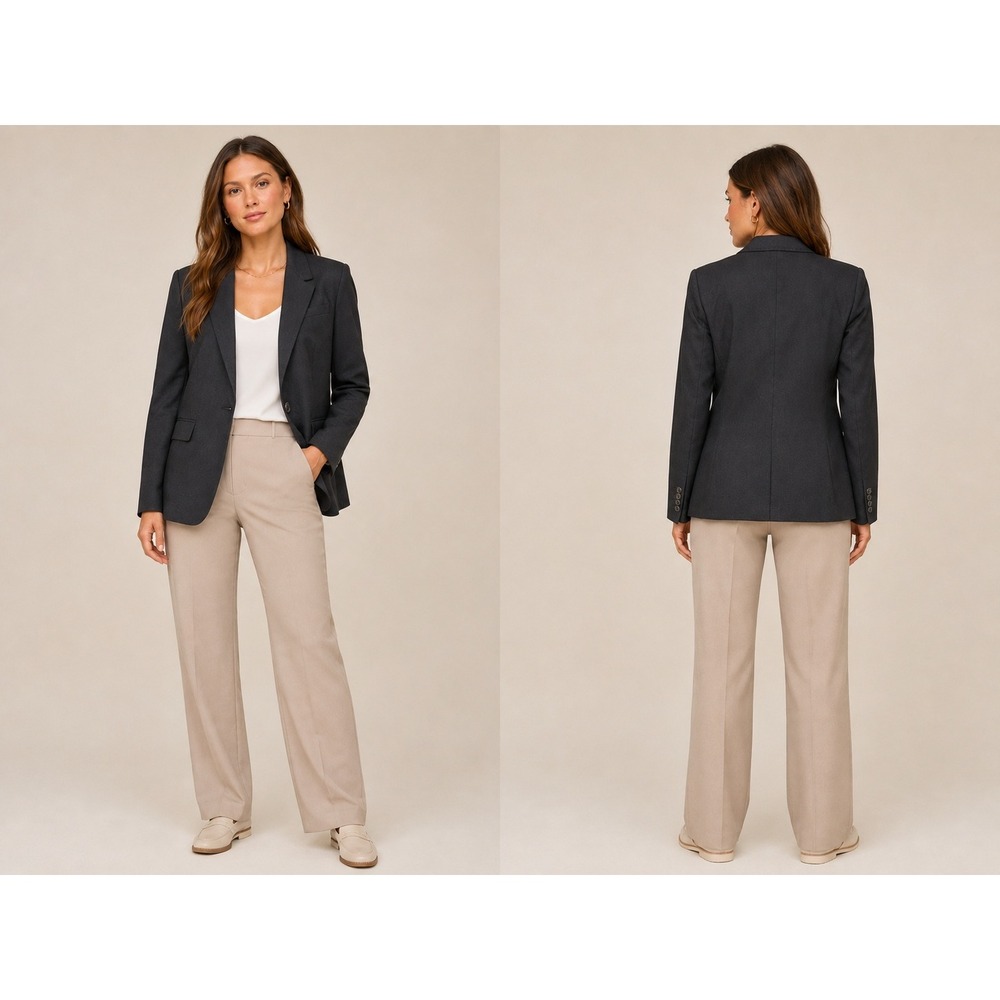 J.Crew Willa Blazer Womens 4 Black Italian Wool Nova Fides Single Button Blazer